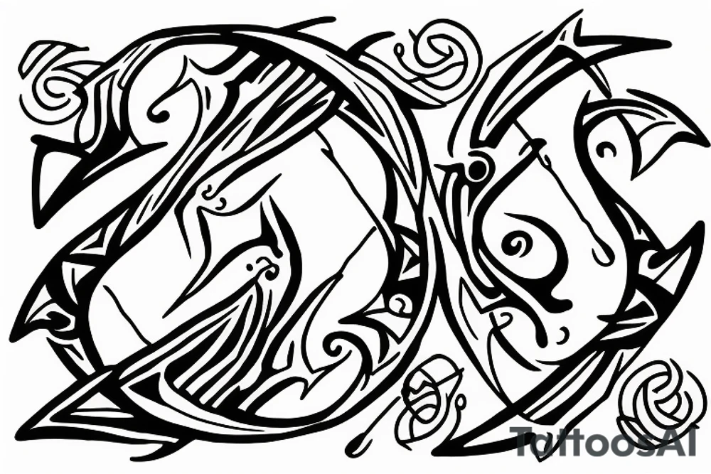 Pisces sign
Trident tattoo idea