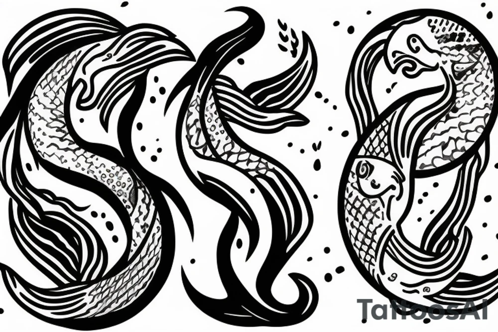 Pisces sign
Moon tattoo idea