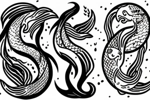 Pisces sign
Moon tattoo idea