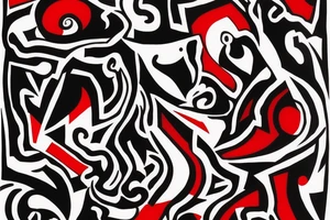 only one red-black line with shadows which walks around the left arm with no other tattoos tattoo idea