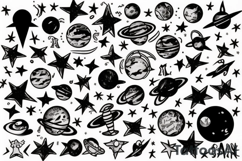 Jordan in space tattoo idea