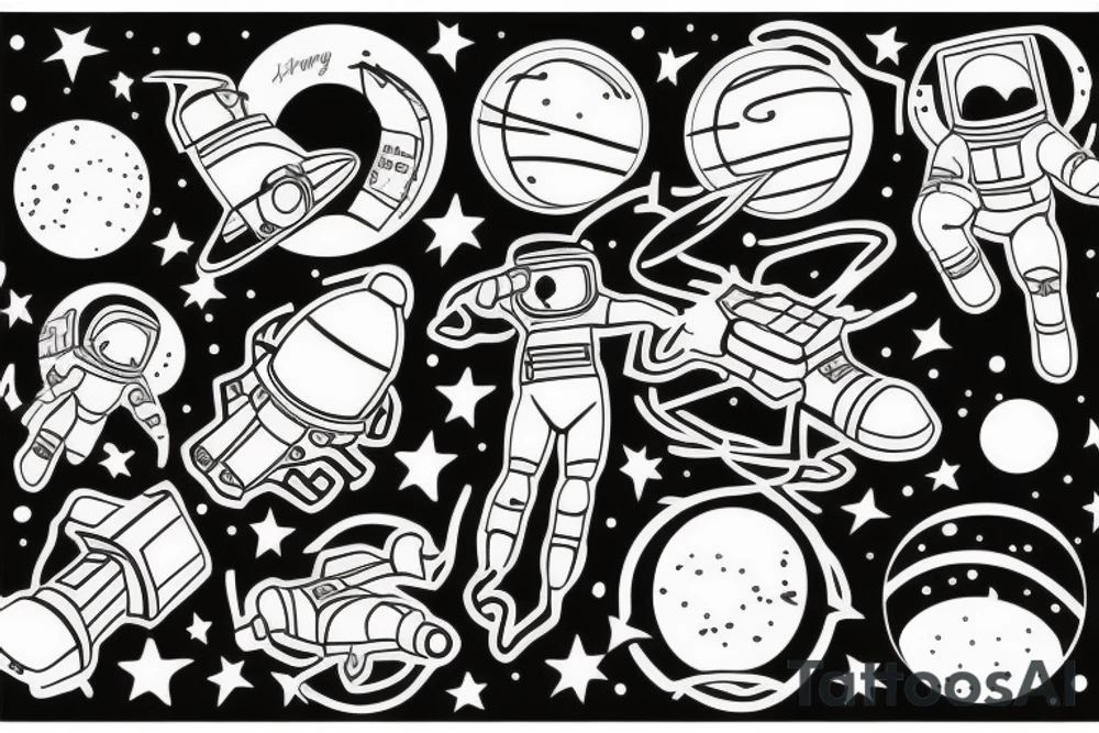 Jordan in space tattoo idea
