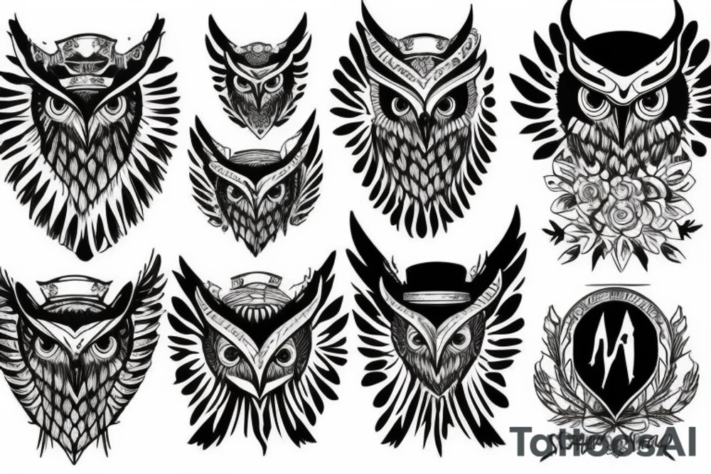 Owl knight tattoo idea