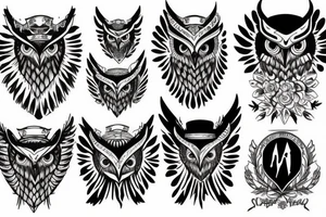 Owl knight tattoo idea