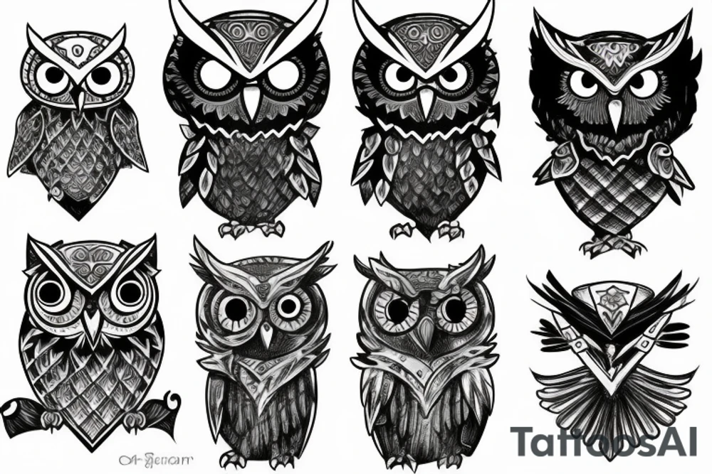 Owl knight tattoo idea