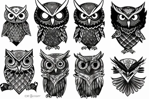 Owl knight tattoo idea
