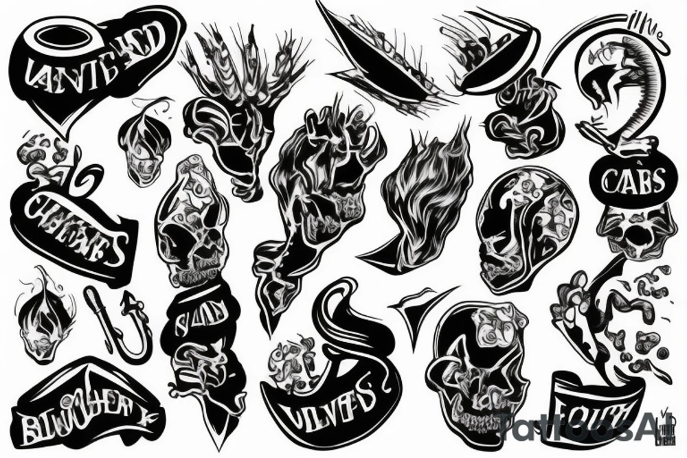black cheers tattoo for men tattoo idea