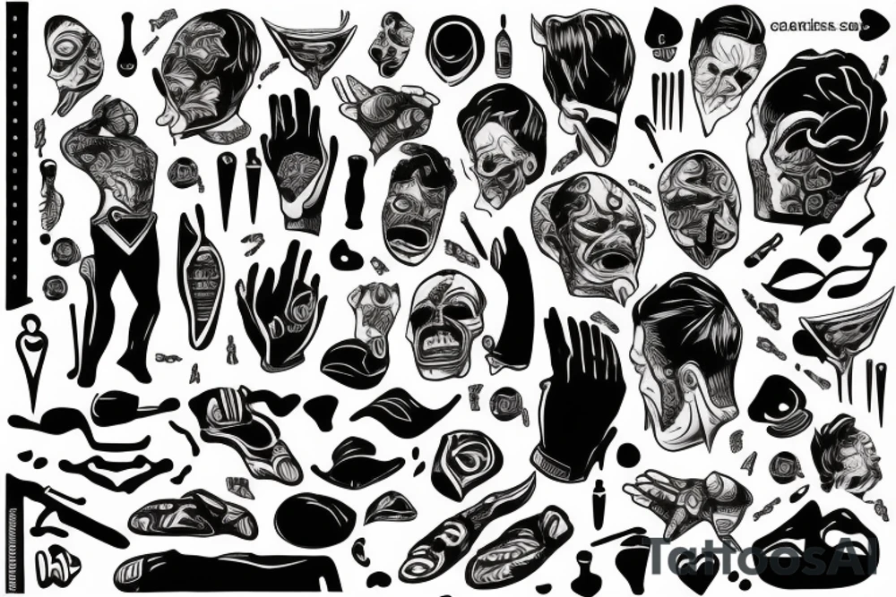 black cheers tattoo for men tattoo idea