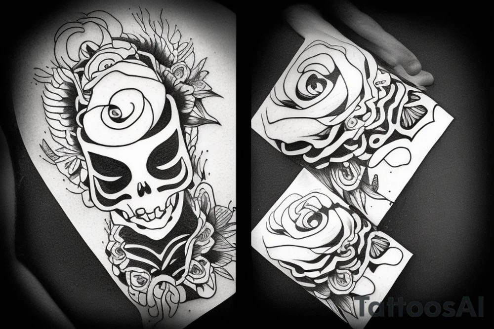 a black tattoo for 4 man friends tattoo idea