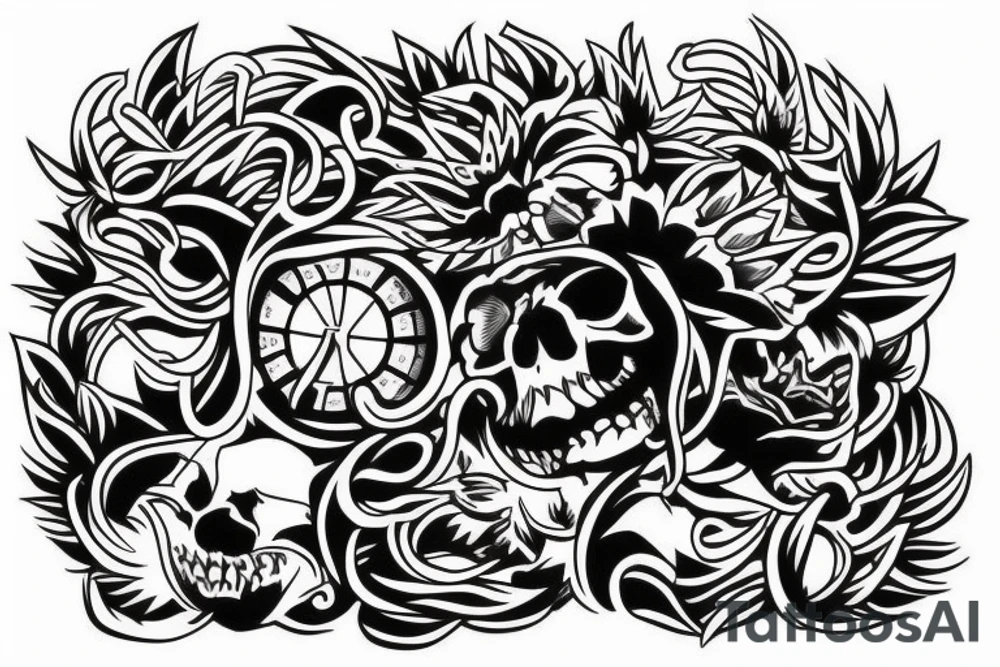 a black tattoo for 4 man friends tattoo idea