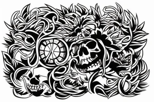 a black tattoo for 4 man friends tattoo idea