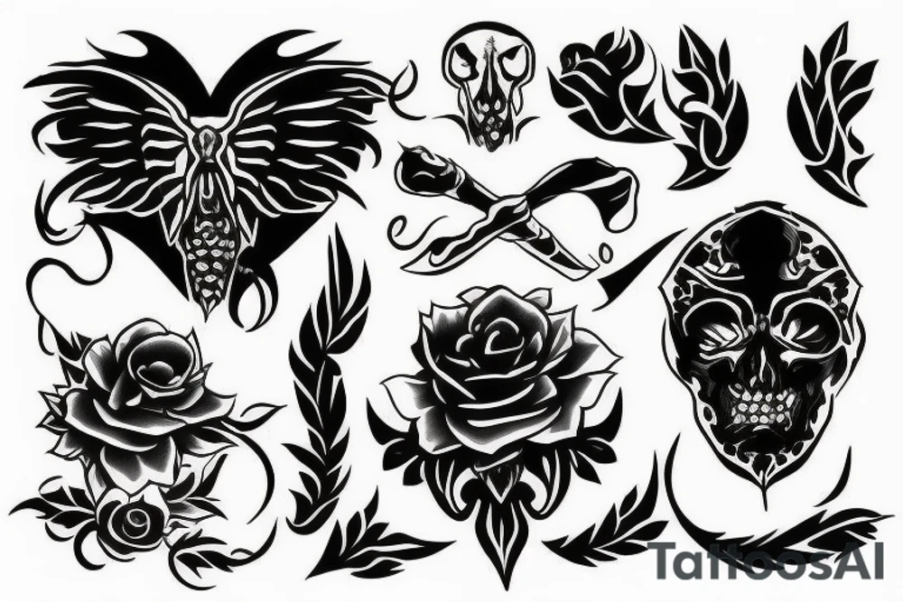 a black tattoo to 4 man friends tattoo idea