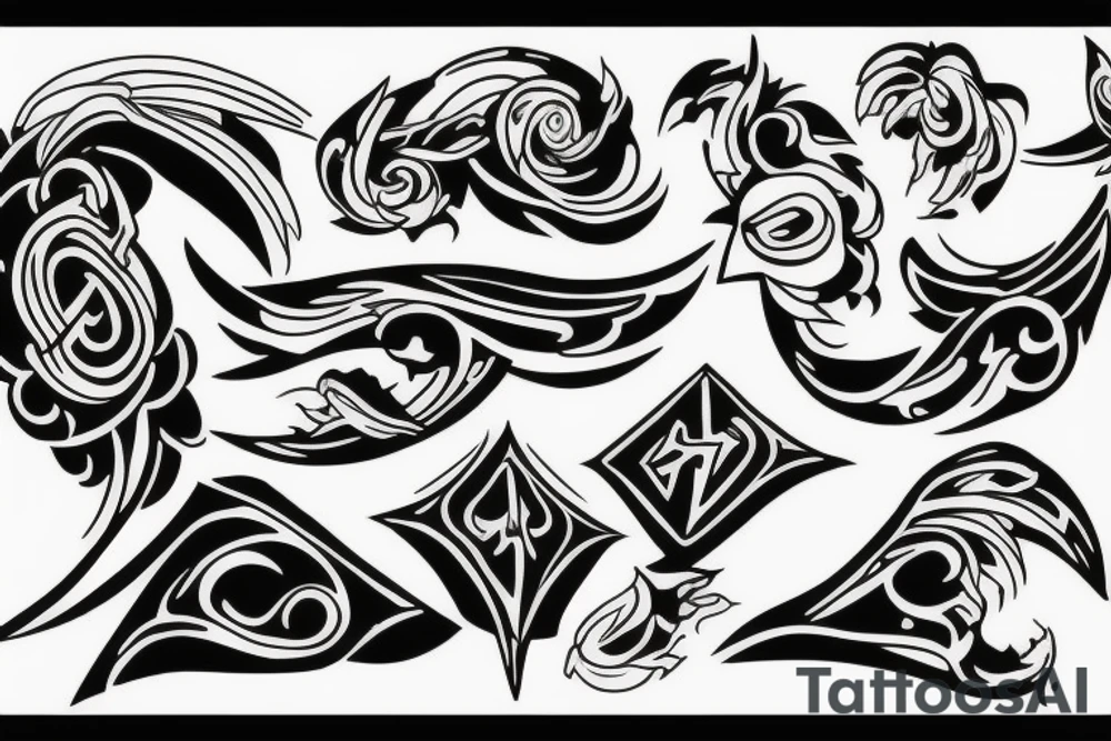 a black tattoo to 4 man friends tattoo idea