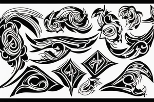 a black tattoo to 4 man friends tattoo idea