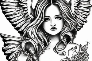 angel for mom tattoo idea