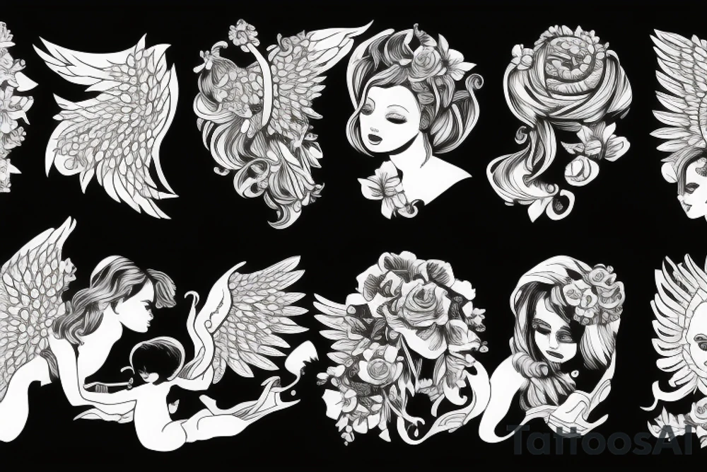 angel for mom tattoo idea