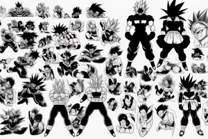 dragonballz anime tattoo idea