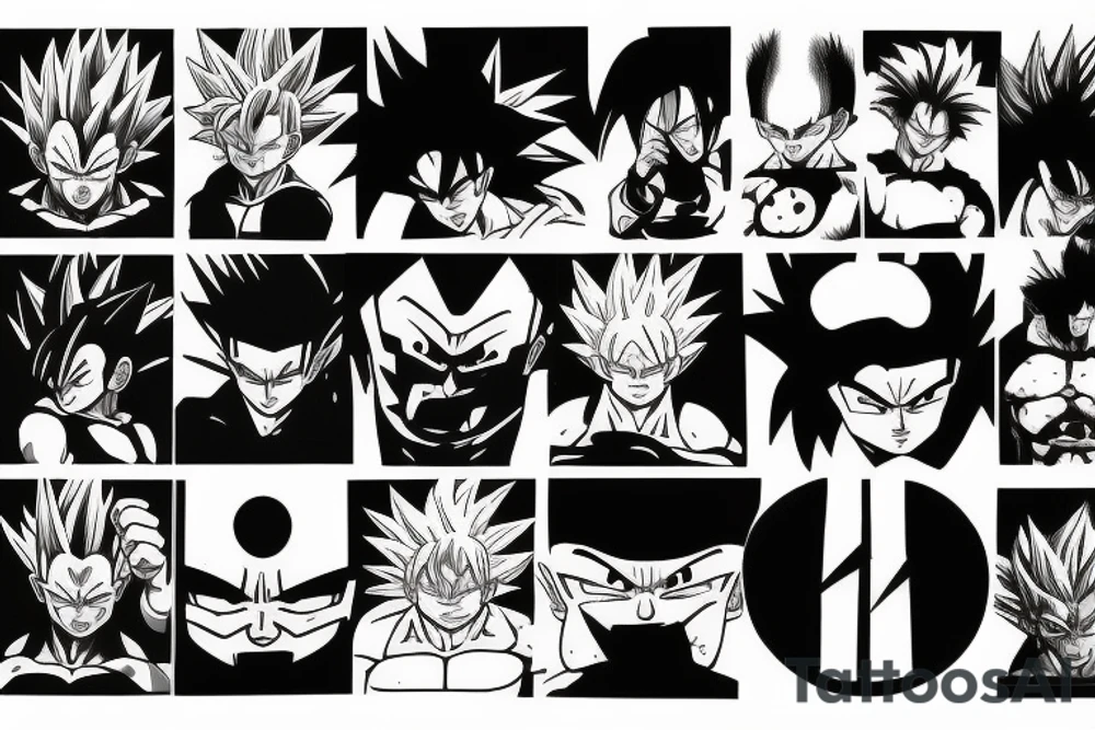 dragonballz anime tattoo idea