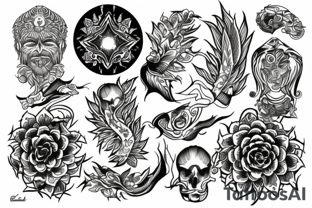 Spiritual life weed tattoo idea