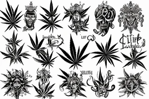 Spiritual life weed tattoo idea