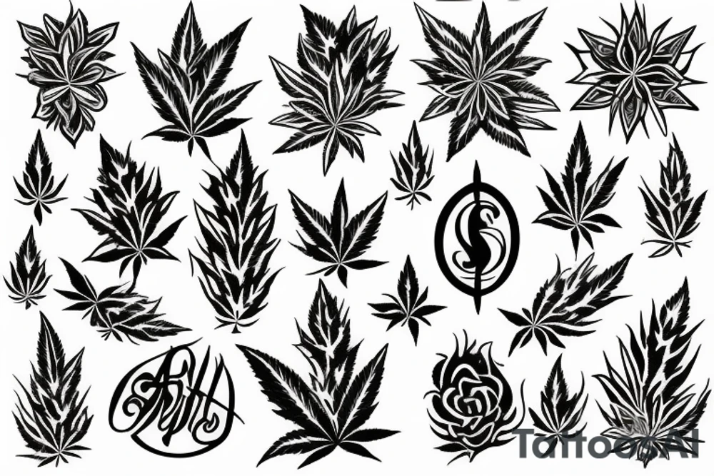 Spiritual life weed tattoo idea