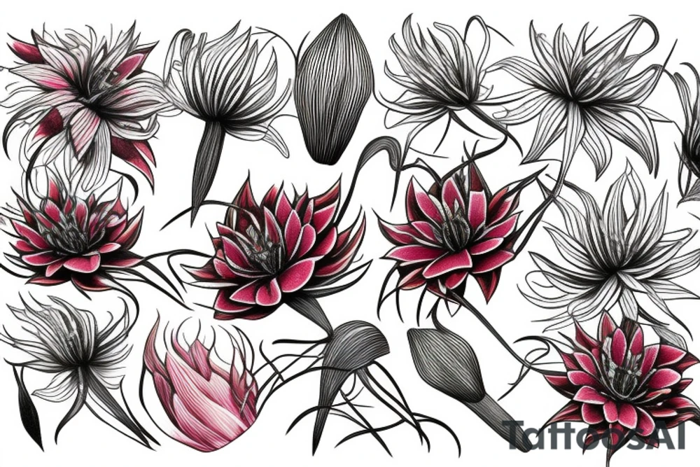 Blood lily tattoo idea