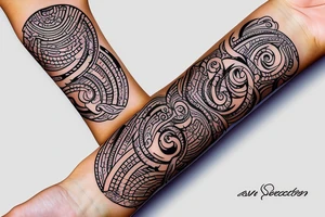 Wrist band that reflects music addiction recovery and serenity tattoo idea