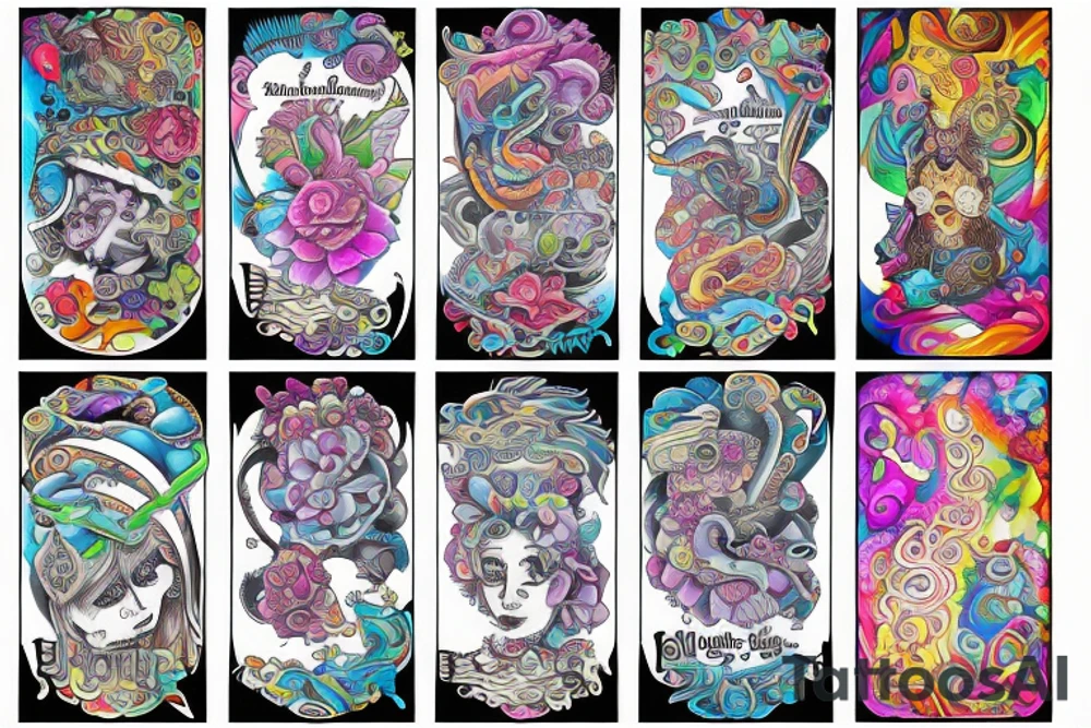 Wrist band that reflects music addiction recovery and serenity tattoo idea