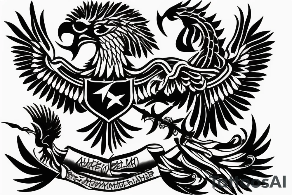 Albanian double headed eagle tattoo idea