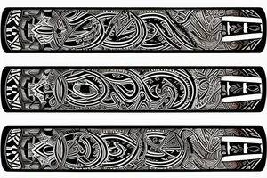 Wrist band that reflects music addiction recovery and serenity tattoo idea