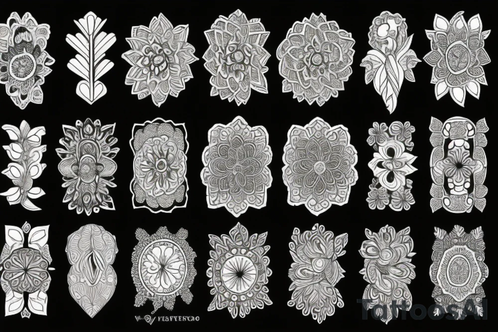 Floral mandala tattoo idea