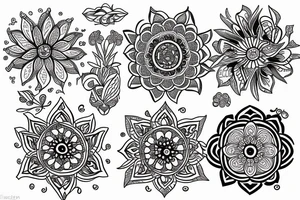 Floral mandala tattoo idea