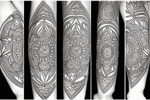 Mandala geometric symmetrical tattoo idea
