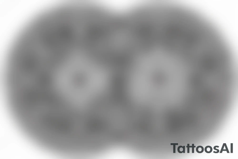 Mandala geometric symmetrical tattoo idea