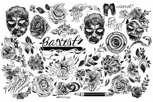 Basta in script on wrist tattoo idea