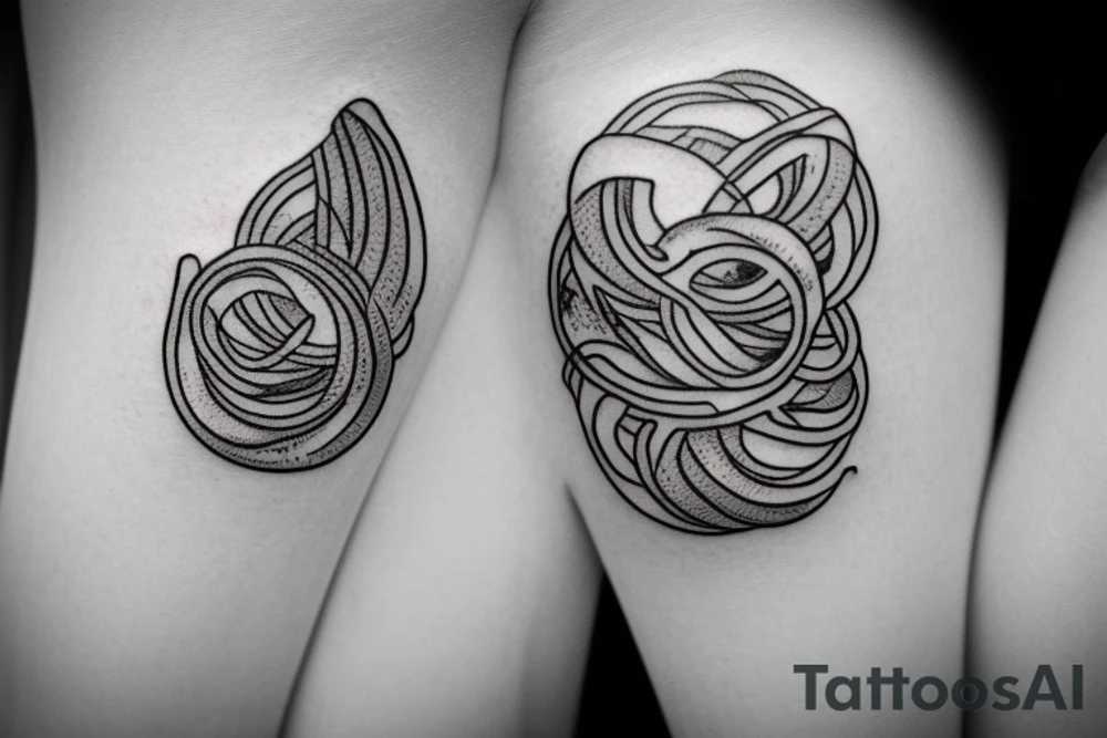 Wedding ring on a hill tattoo idea