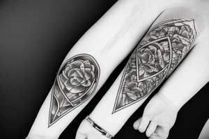 Wedding ring on a hill tattoo idea