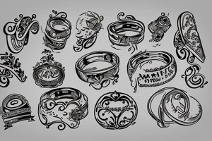 Wedding ring on a hill tattoo idea