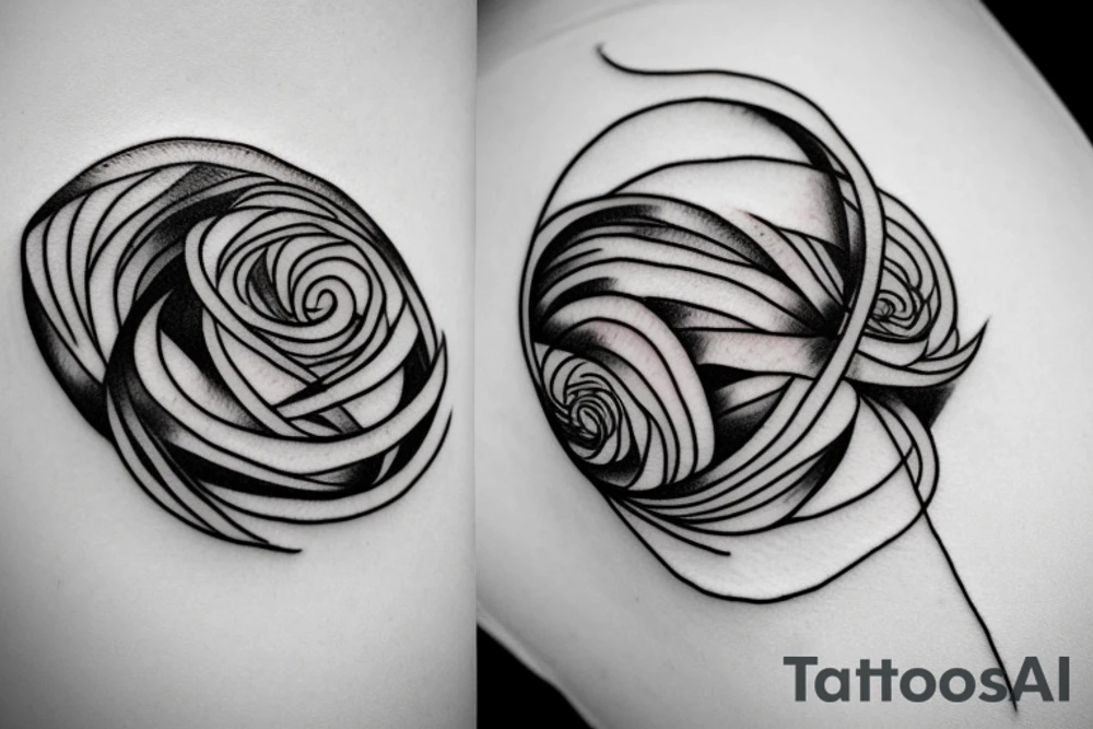 Wedding ring on a hill tattoo idea
