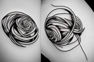 Wedding ring on a hill tattoo idea