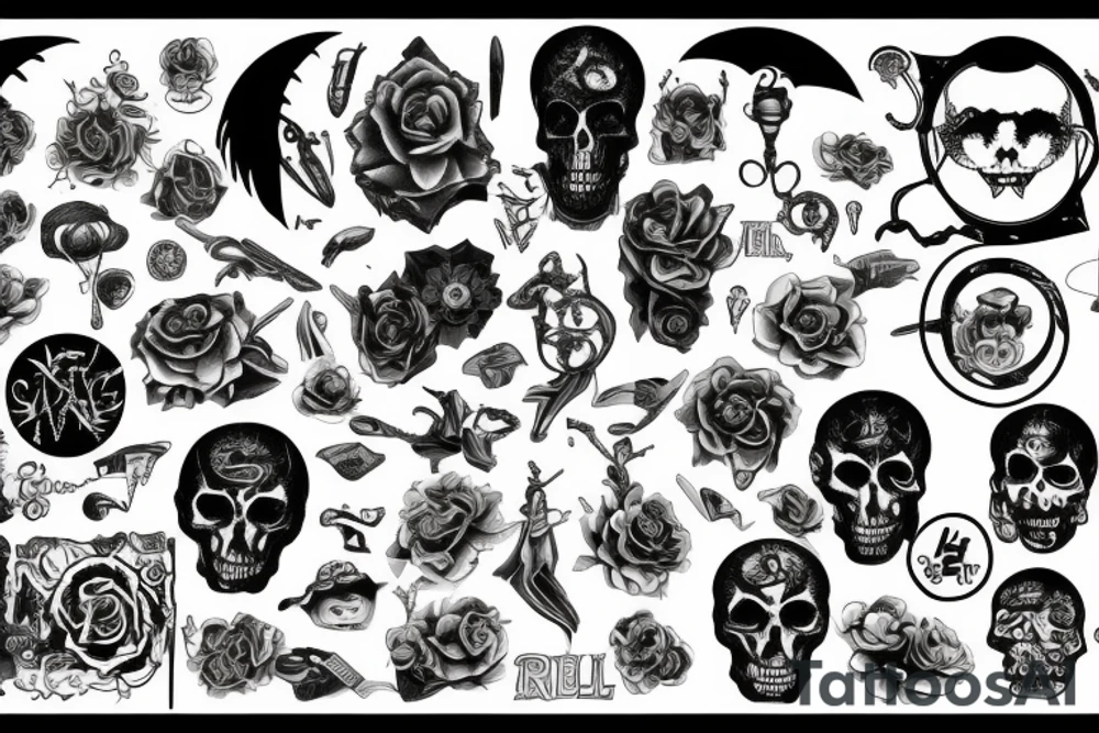 Rock and roll suicide tattoo idea