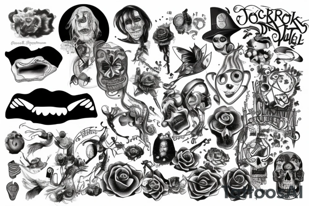 Rock and roll suicide tattoo idea