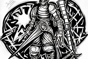 dark souls solaire of astora tattoo idea