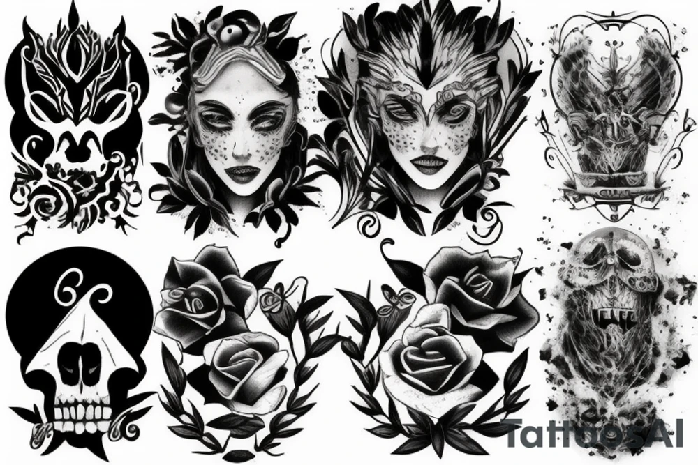 Light and dark tattoo idea
