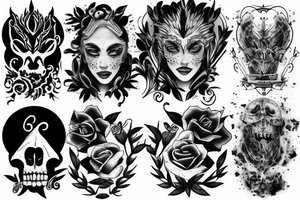 Light and dark tattoo idea