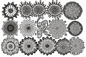 Symmetrical floral mandala drawing tattoo idea