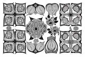 Symmetrical floral mandala drawing tattoo idea