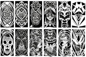 Life, light and dark tattoo idea