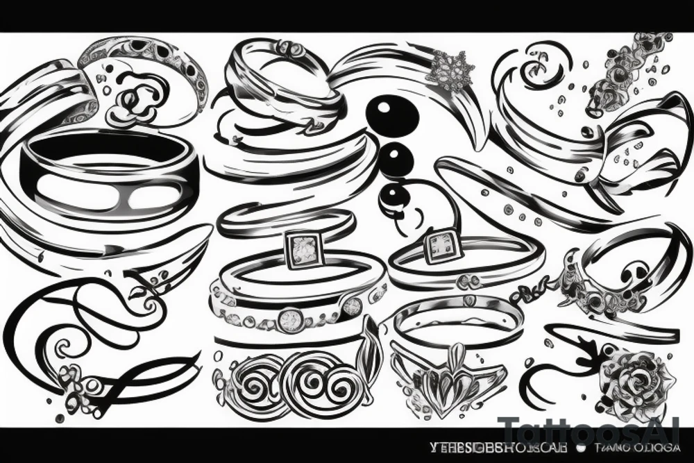 Wedding ring in a storm tattoo idea