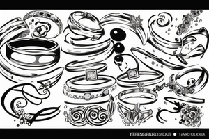 Wedding ring in a storm tattoo idea